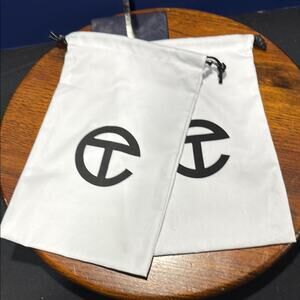 Telfar White Logo Dust Bags